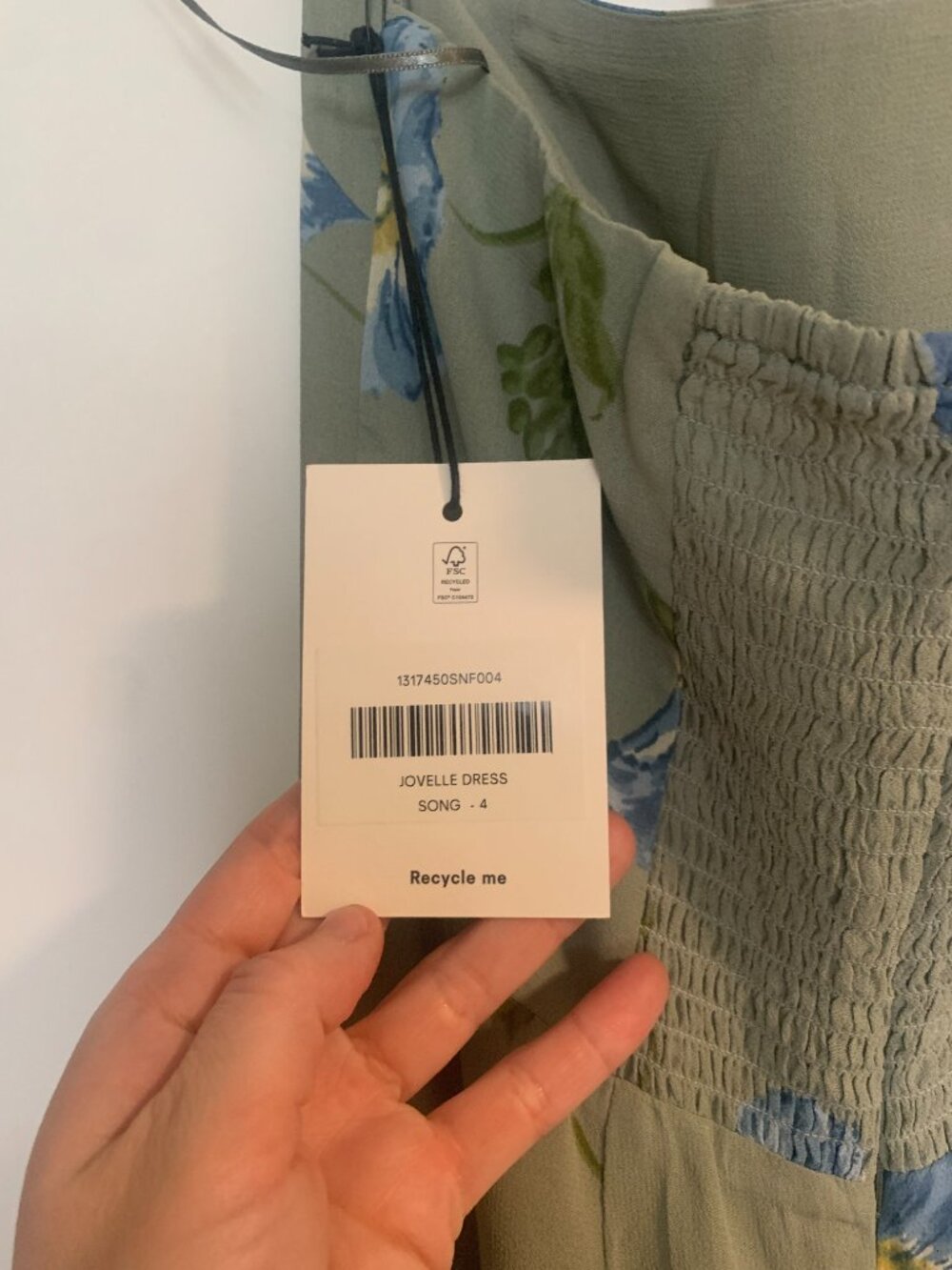 Reformation Jovelle Dress Green - Size 4 - Picture 5 of 5